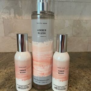 Bath & Body Works AMBER BLUSH-Fragrance Mist & Room Sprays x 2-NEW